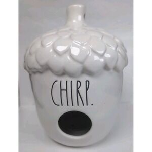 RAE DUNN Artisan Collection by Magenta CHIRP Acorn Birdhouse Stamped No Ribbon